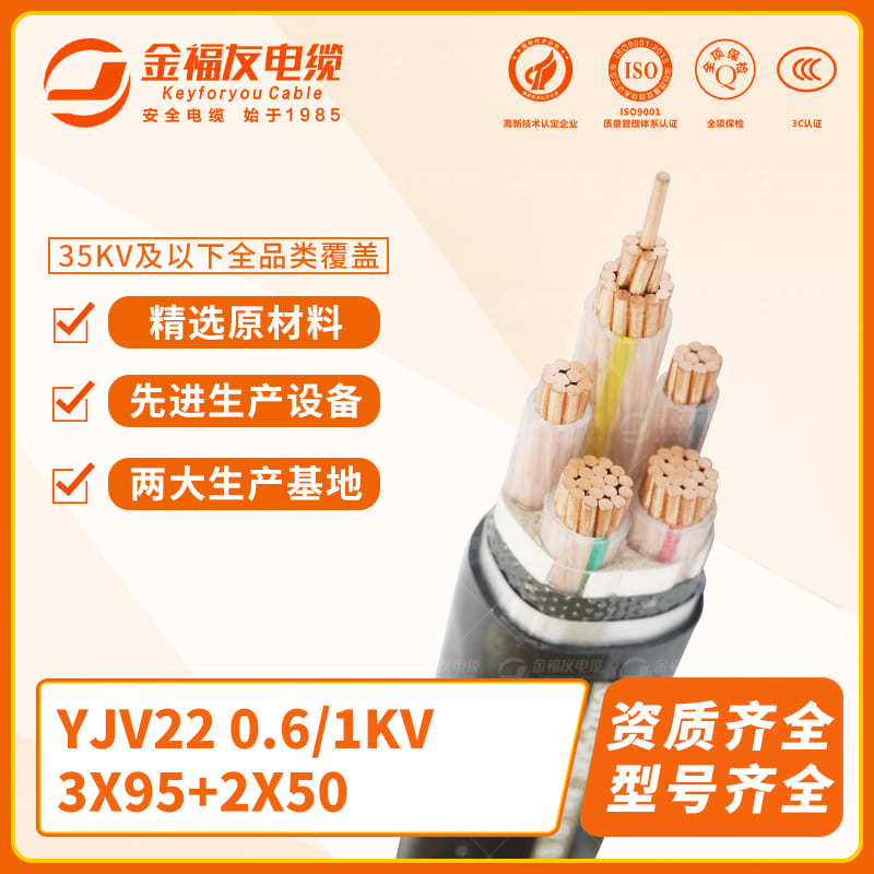 壹号娱乐产品-8.2-YJV22-0.6-1kV-3X95+2X50